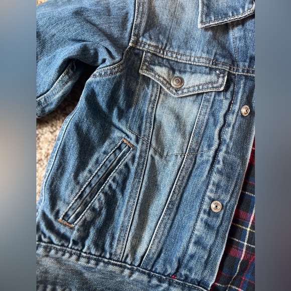 Vintage 1980’s GAP Kids Denim Jacket With Flannel Lining Size XS (4) - Picture 9 of 16